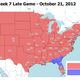 Image for article titled Which TV Market Is Getting Screwed This Sunday? An Analysis Of NFL Viewing Maps